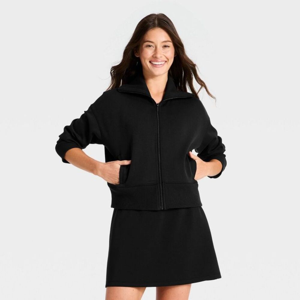 Women's Airy Sleek Full Zip Jacket - All In Motion Black M